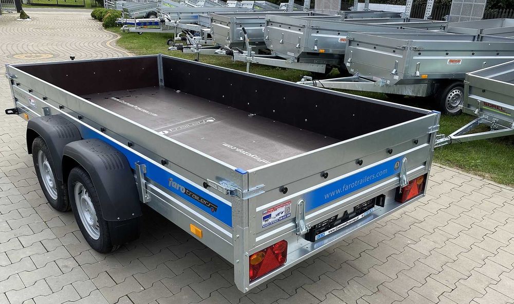 Przyczepka Samochodowa 330x150cm TANDEM BURTY WZMOCNIONE SKLEJKĄ