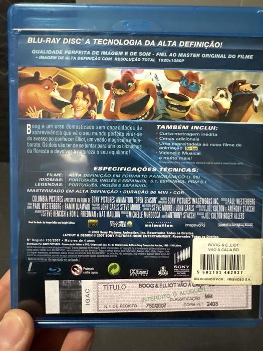 Filme animação Boog e Elliot vão a caça