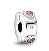 Charms różowe serduszka S925 typu Pandora Yes Apart biżuteria