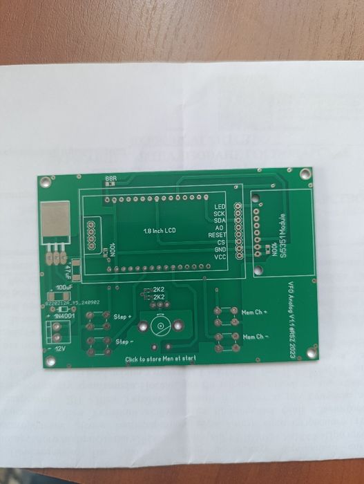 Синтезатор частот,ретро шкала , друкована плата