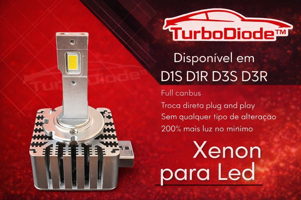 Lâmpada Xénon original em Led troca directa D1S D1R D3S D3R