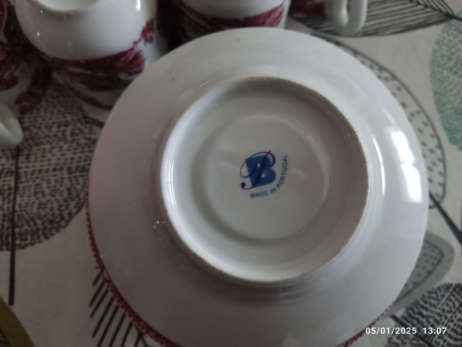 Conjunto completo de café, porcelana artesanal novo