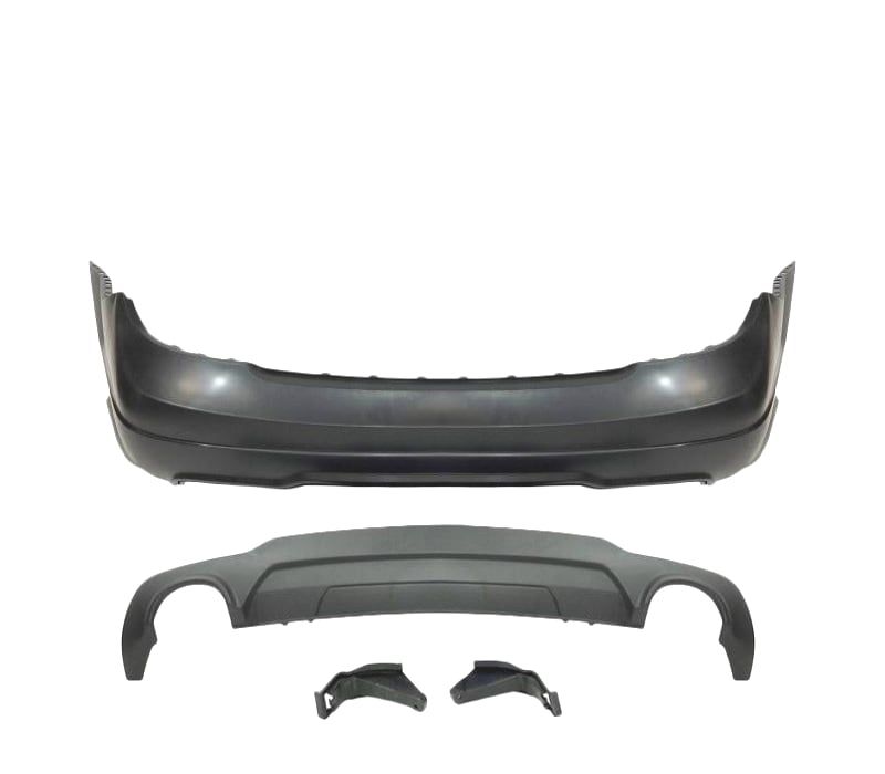 PARA-CHOQUES TRASEIRO MERCEDES CLASSE C W204 11-14 LOOK AMG DUPLO ESCAPE