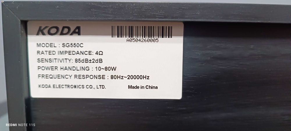 Kolumna centralna koda SG550C