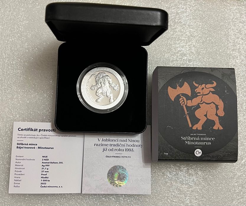 ( Proof )  МИНОТАВР - серебряная монета