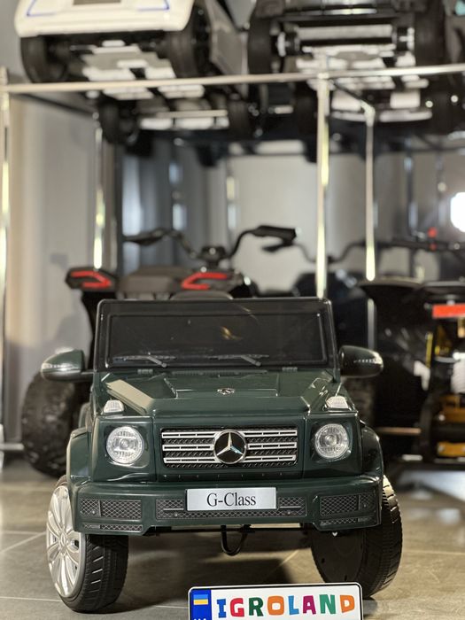 Дитячий електромобіль Mercedes G500 зелений  Акумуляторний  Пульт