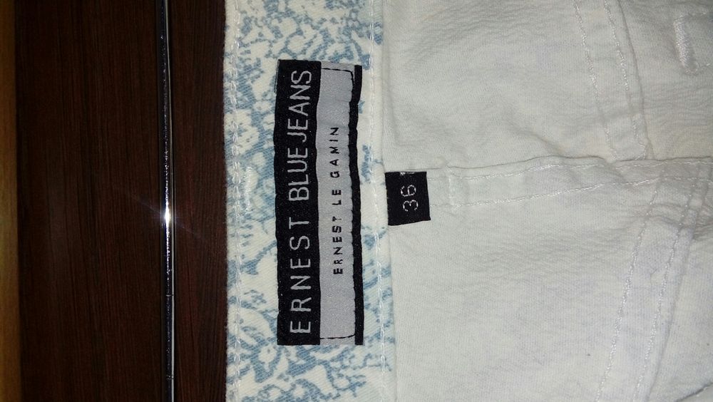 Spodnie z wysokim stanem 36 S Ernest Le Gamin Blue jeans rurki