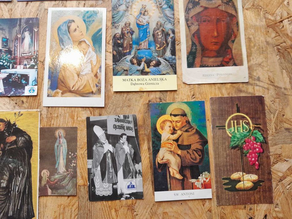 Stare obrazki święte kolędowe dewocjonalia zestaw 15 sztuk