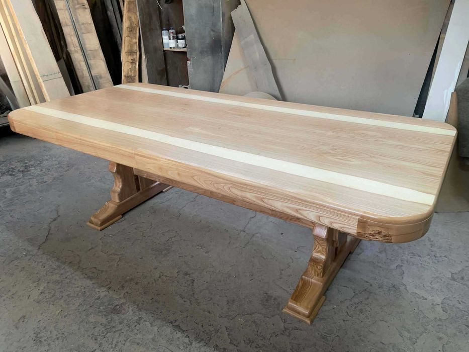 Stół gotycki, klasztorny, jesionowy 250 cm do 400 cm x  114, unikat.