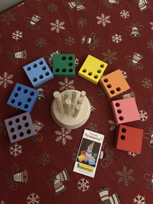 Дерев'яна іграшка пірамідка Вундеркінд