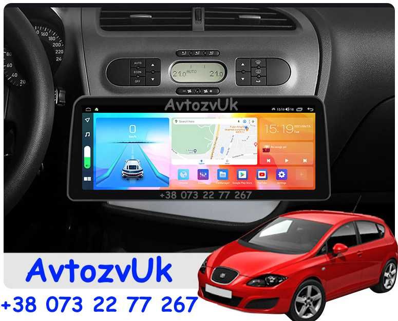 Магнитола LEON Seat ALTEA GPS 2 дин Сеат Леон Алтеа CarPlay Android 15