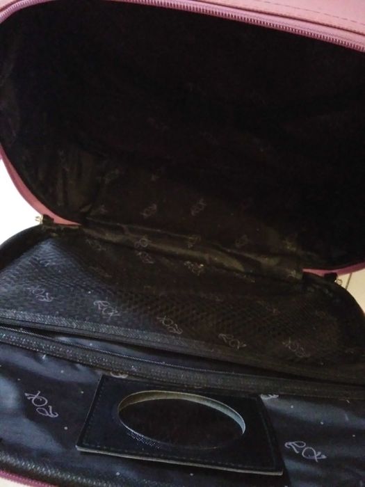 Mala acessório de viagem, rosa.