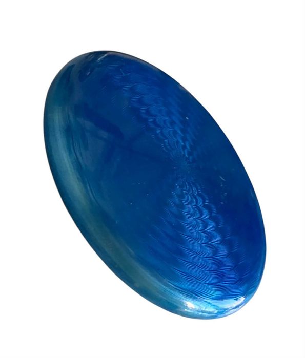 Srebrna Puderniczka Emalia Gilosz Srebro