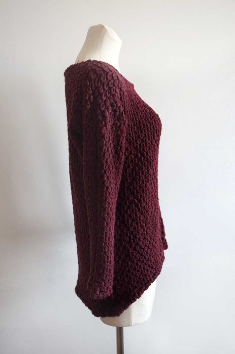Bordowy sweter 3D rozmiar M