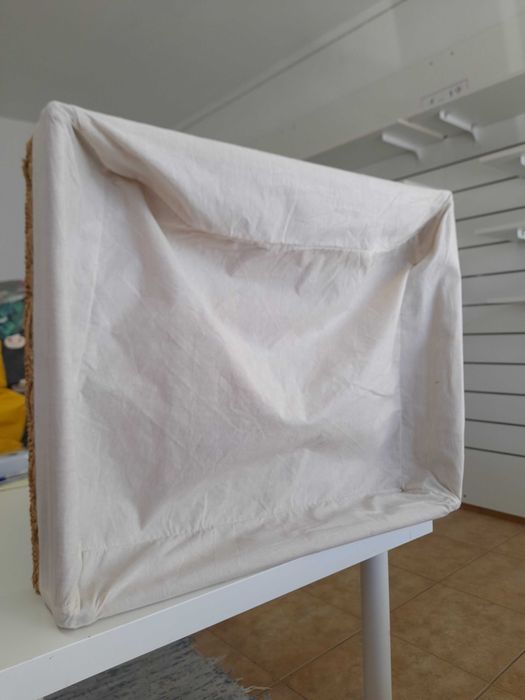 Cesta de verga forrada