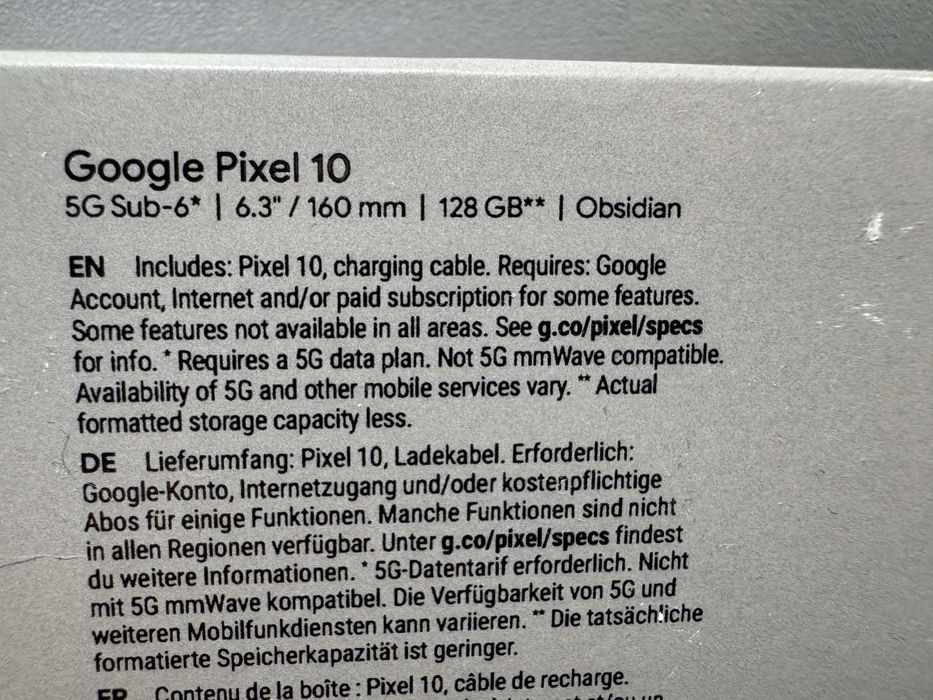 Смартфон Google Pixel 10 12/128GB Obsidian Новий!