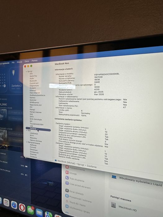 Macbook Neo Indygo 8/512 Touch Id GWARANCJA