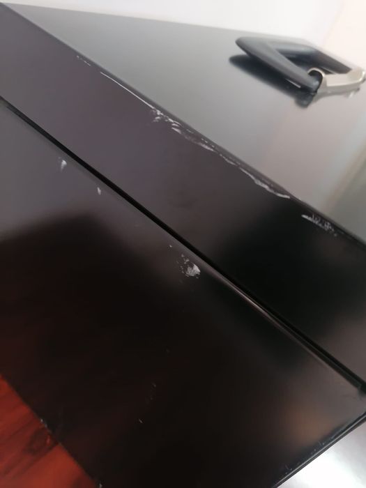 Cofre de chapa / latão / metal preto