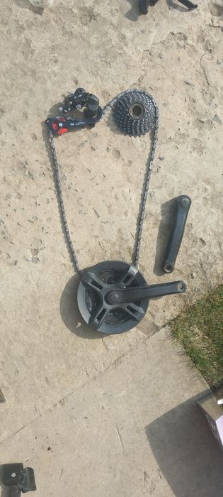 Цепь, касета, переключатель и передняя звезда