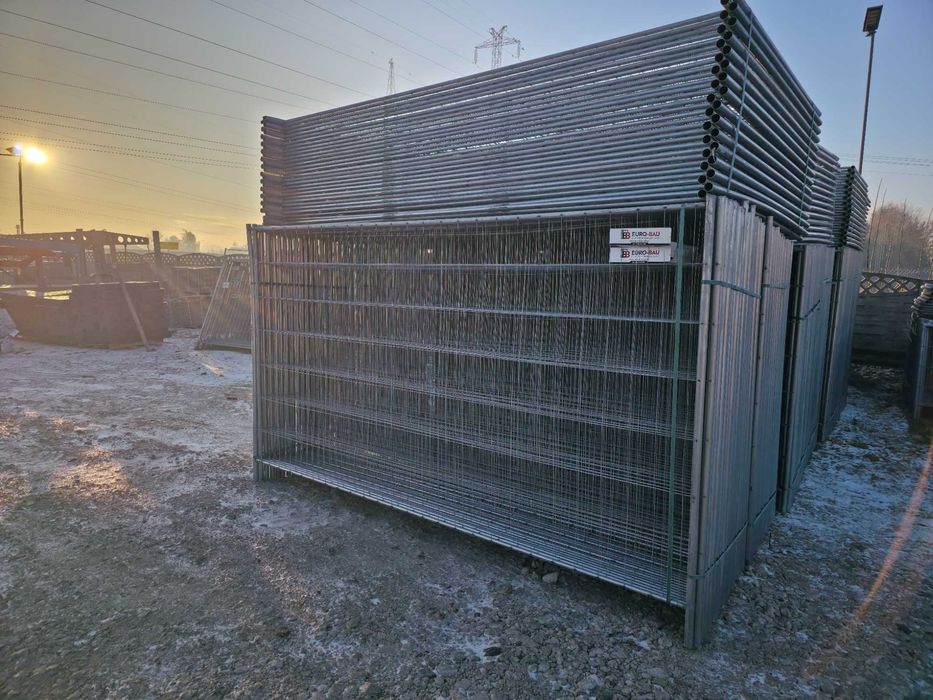Ogrodzenie Panel prosty Płot 3,5x2 ZESTAW 140mb tymczasowy stopa beton