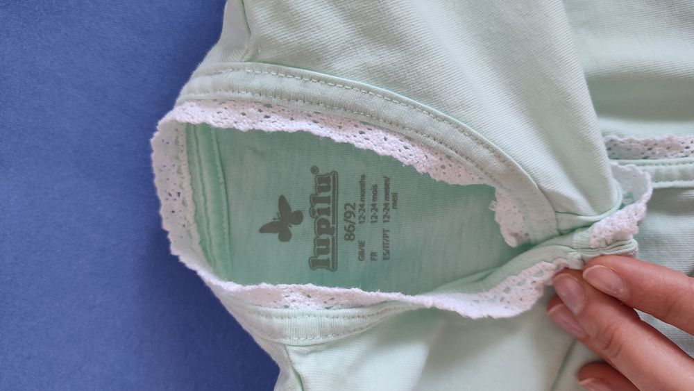 Sweterek rozpinany dla dziewczynki Lupilu, turkusowy, 86-92