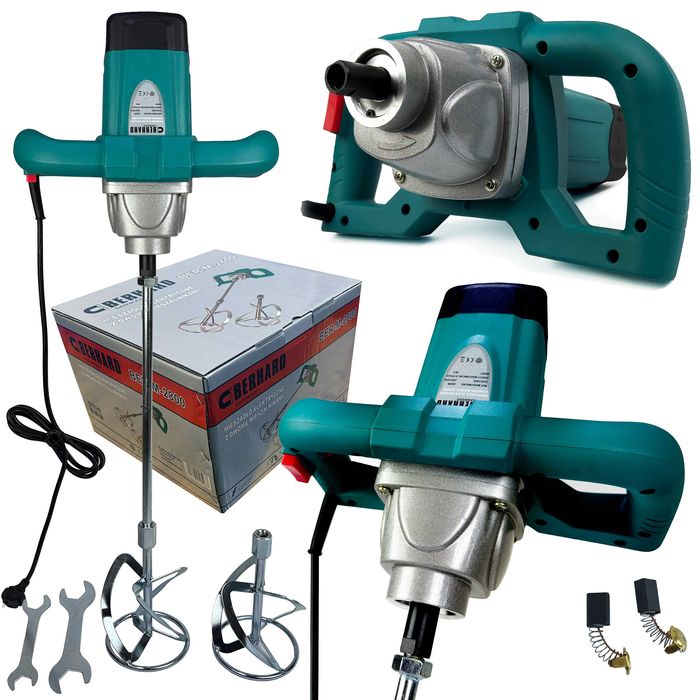 Mieszadło BERHARD elektryczne do zapraw kleju farb gipsu 2x śmigło