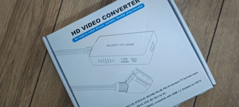 Adapter Konwerter eurozłącze Av Scart na HDMI 720P 1080p