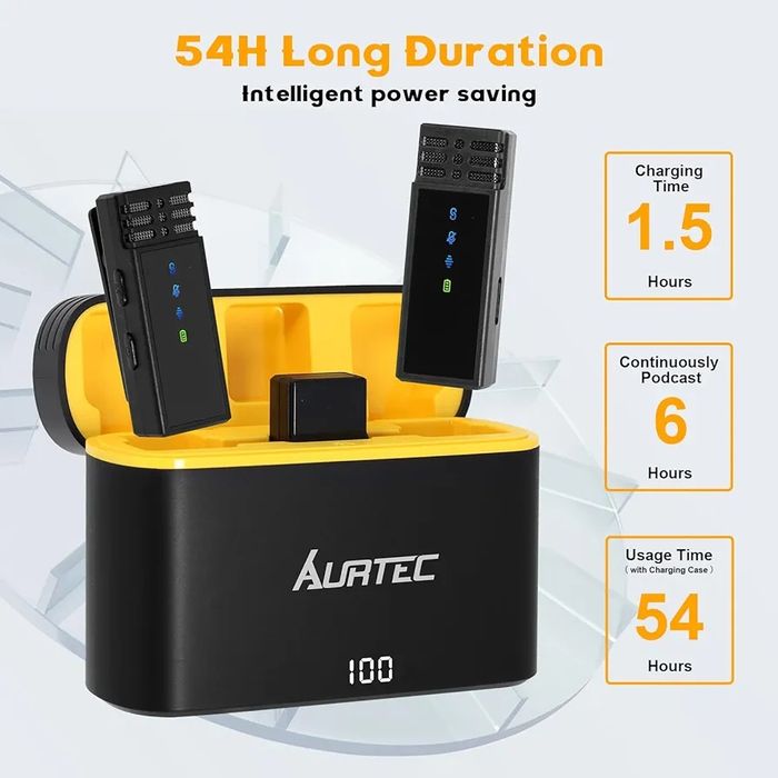 Петличний мікрофон AURTEC із футляром для телефонів Type-C/USB-C: 750 ...