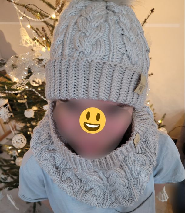 Czapka + komin ręcznie robione