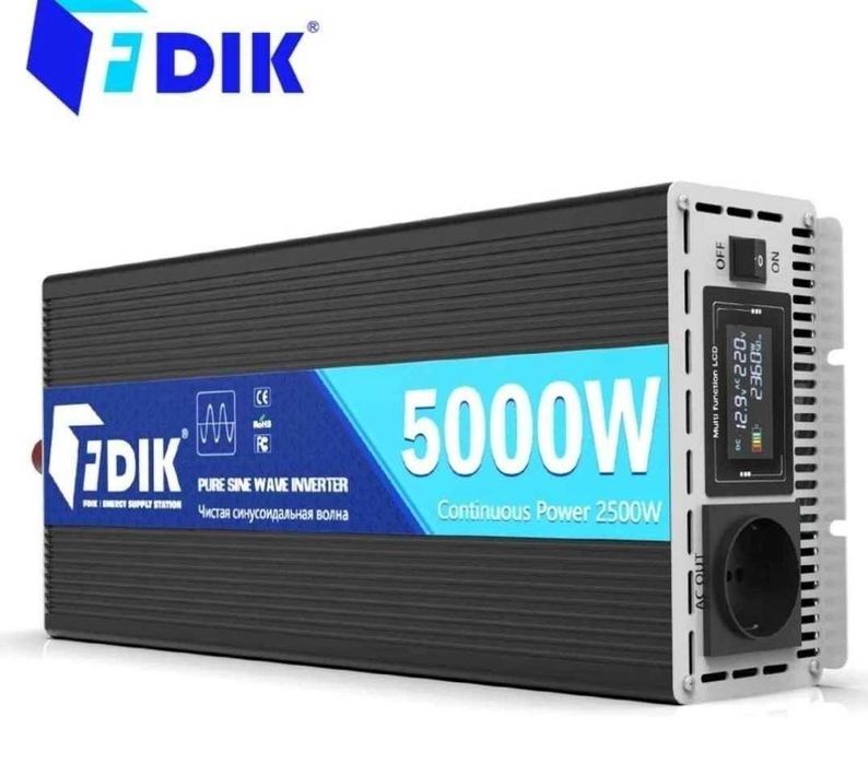 Inversor 5000w Onda Pura 24v ou 12v para 220v Novo FDIK Alta Potência