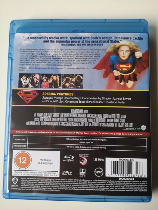 Supergirl 1984 Blu Ray