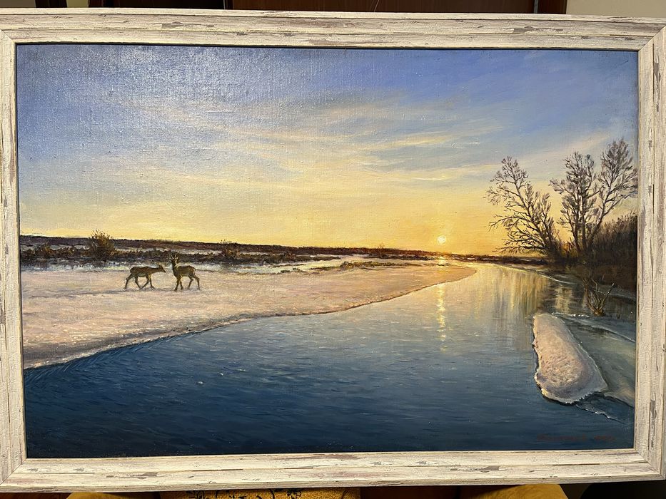 Картина «Краса річки Жерев», масло, холст 100*65