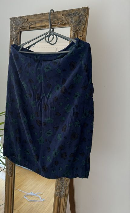 Базова Міді Спідниця Юбка Zara M-L з драпіруванням