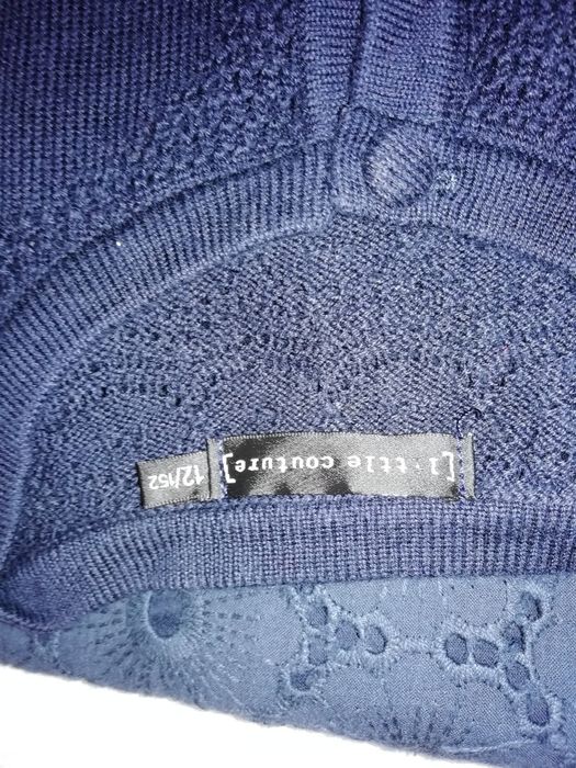Vestido de menina LITTLE COUTURE azul marinho com casaco