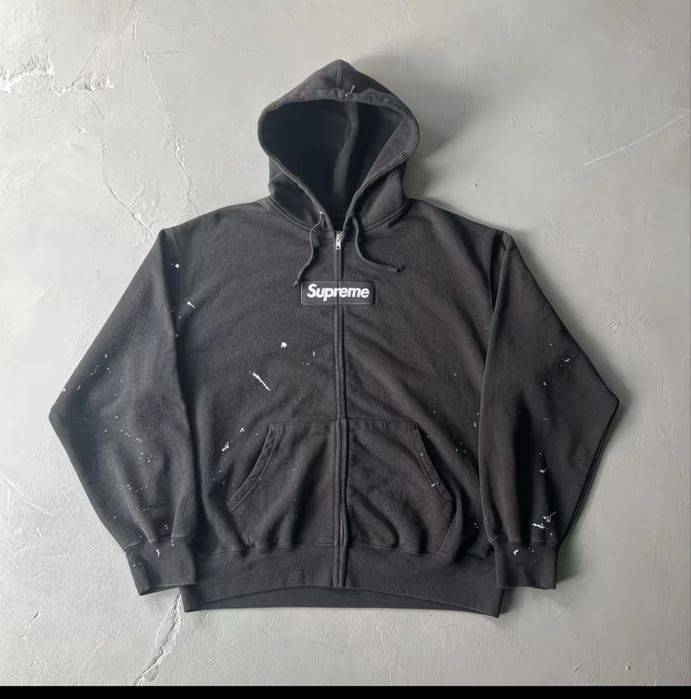 кофта supreme x maison margiela зипка суприм с краской mm6