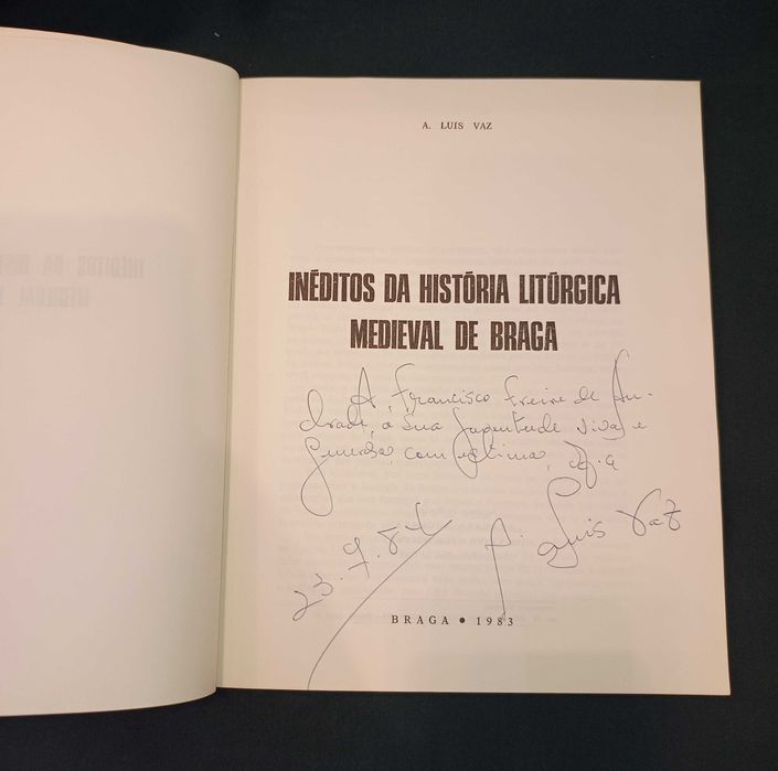 Livro Inéditos da História Litúrgica Medieval de Braga