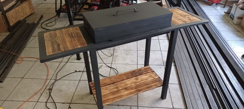 Grill mangal stacjonarny, ręcznie wykonany loft  na zamówienie