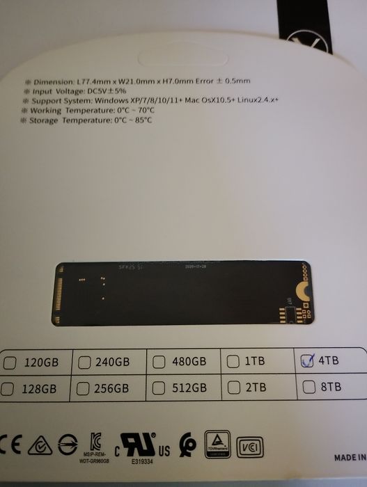 Dysk Sata NHFG 4Gb SSD