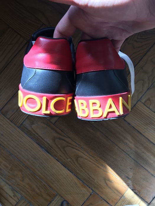 Pólbuty Dolce & Gabbana Portofino Low 'Black Red Cactus'