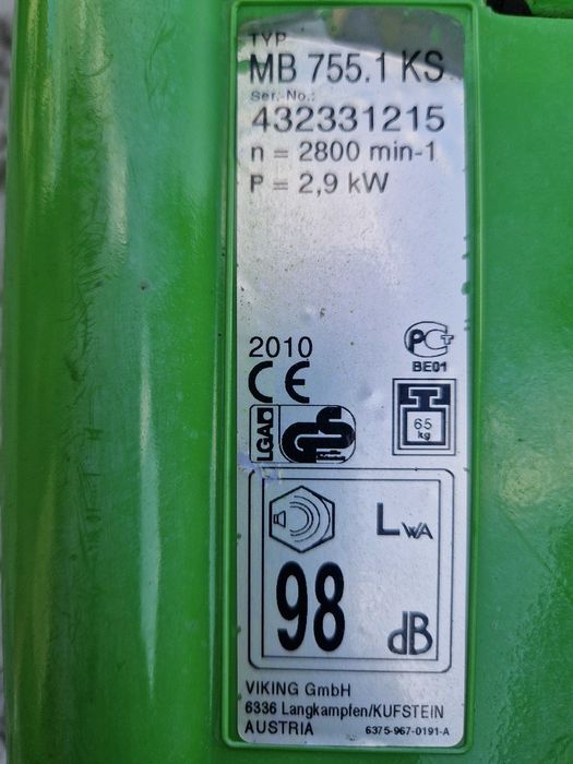 Kosiarka spalinowa VIKING MB755 3 biegi, sprzęgło noża - SUPER STAN!!