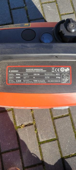 Agregat prądotwórczy Majster G-2500 INV