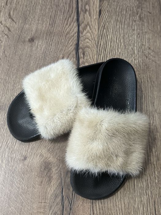 Хутряні шльопанці Норка 38 розмір