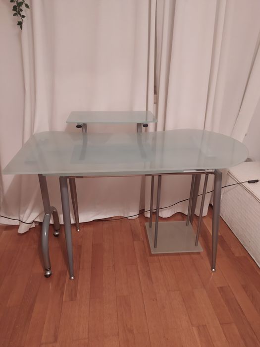 Secretária tampo vidro