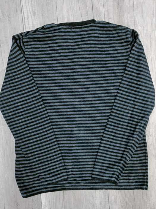 Szary sweter męski w czarne paski, Marks & Spencer, rozmiar L / 40