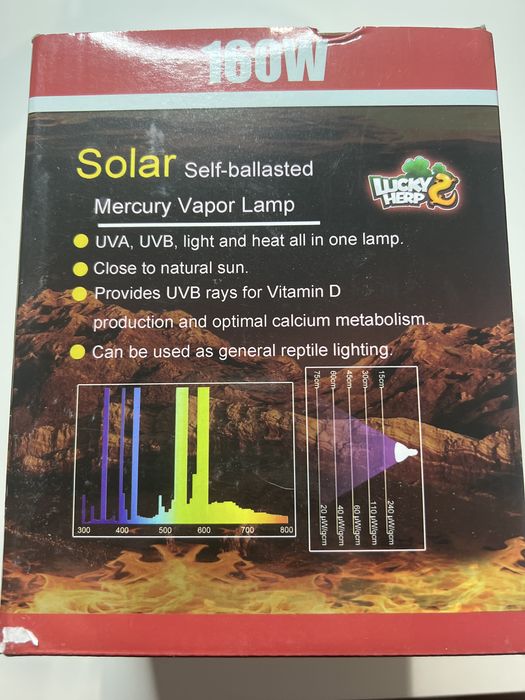 Żarówka Reptile UV 160W dla gadów