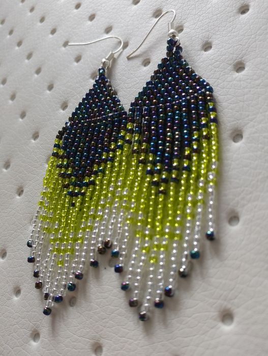 Cieniowane kolczyki z koralików Toho