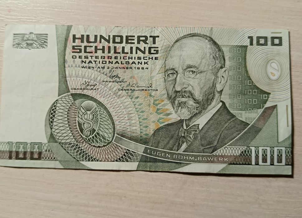 100 австрийский шиллингов 1984 год