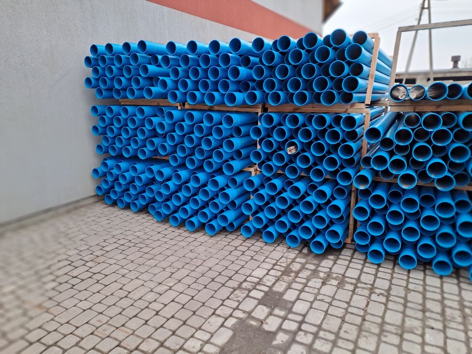 Rura do studni osłonowa PVC 125 niebieska -3m