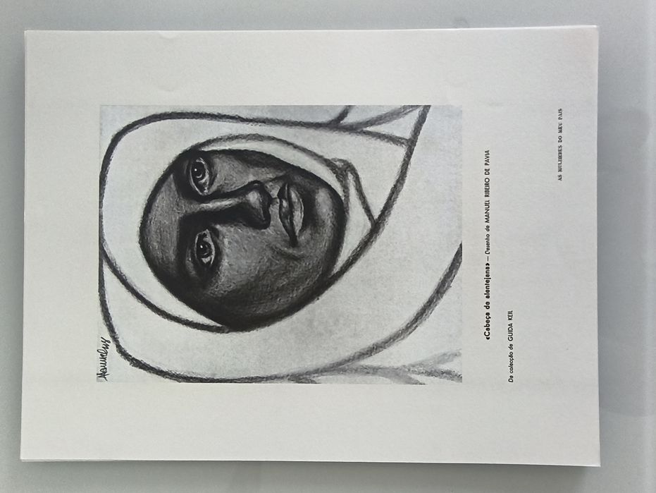 Várias serigrafias de representações de imagens de mulheres parte da obra de Maria Lamas, Mulheres do Meu País