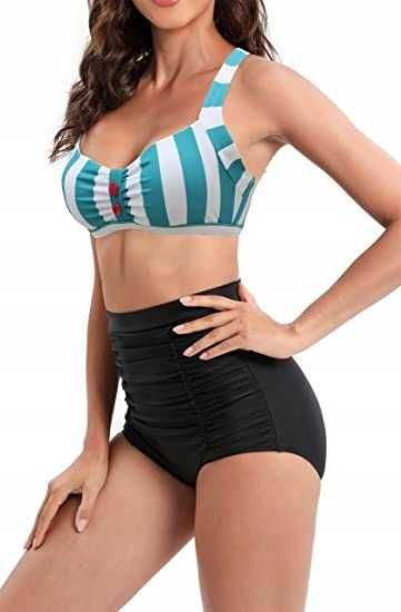 Nowy damski strój kąpielowy / wysoki stan / bikini / majtki !S/M!8133!